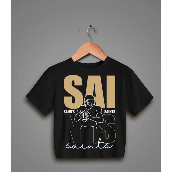 Crop Saints football tee