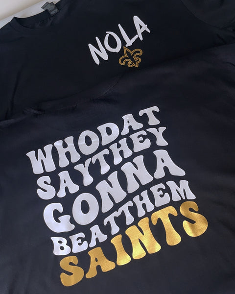 Who Dat Gonna Front and Back KIDS tee