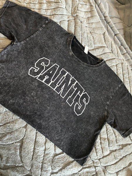 Saints Acid Wash Tee