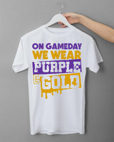 Purple n gold tee