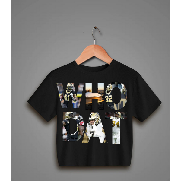 Crop Who Dat tee