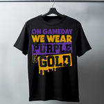 Purple n gold tee