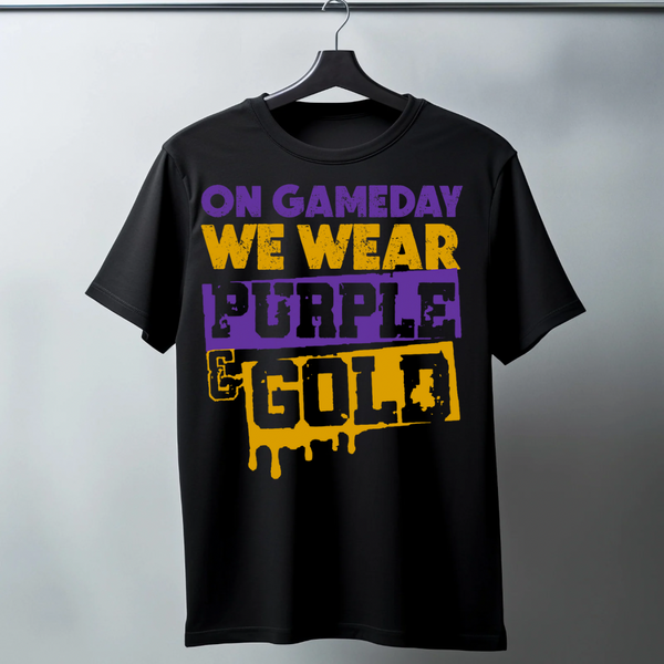 Purple n gold tee