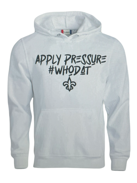 White Apply Pressure Hoodie