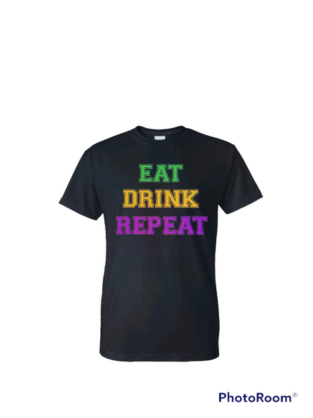 Eat, Drink, Repeat Short Sleeve Unisex Tee